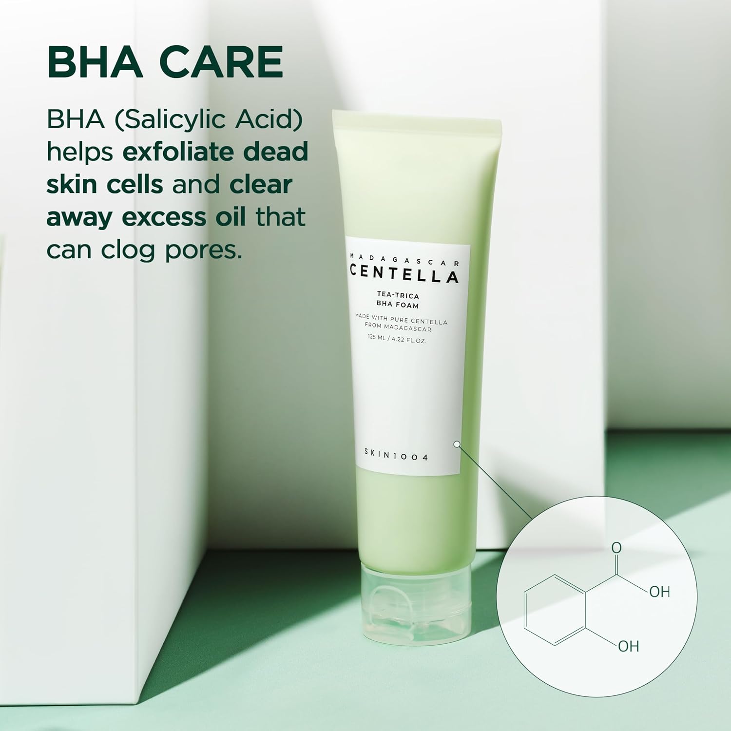 SKIN1004 Madagascar Centella Tea Trica BHA Foam Cleanser 125ml